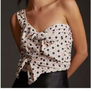 Maeve by Anthropologie One Shoulder Bow Crop Top Sz 2 NWT